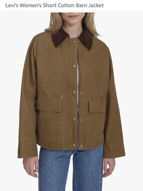 Levi's Women's Barn Utility Jacket in Brown with Corduroy Collar